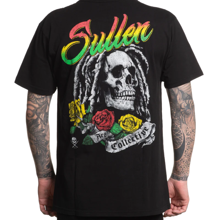 S/S RASTA SKULL - BLK